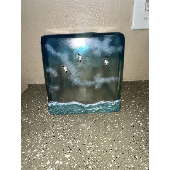 Lighthouse‎ Seagulls Tissue Box Cover Nautical Coastal Decor Ocean Sea Home - Picture 2 of 5
